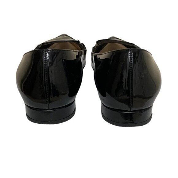 Nicole Bonnet Paris Black Patent Pointy Leather Flats Size 8 - Picture 4 of 7